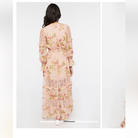 Lace-Trim Tiered Floral Maxi Dress - Picture 3 of 10